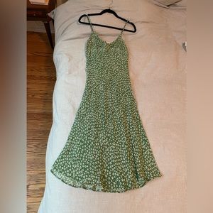 Green dress with white flowers Rouje 36